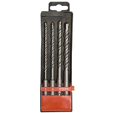Набор буров по бетону, 5-6-8-10х160 мм, 4 шт, SDS Plus Matrix 71094