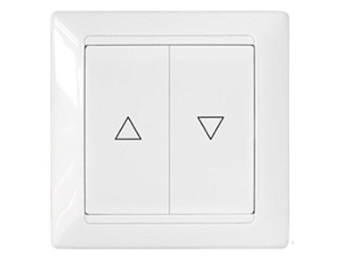 Выключатель 2 клав. с самовозвратом и механич. блокировкой, скрытый, белый, Стиль, Bylectrica С510-892