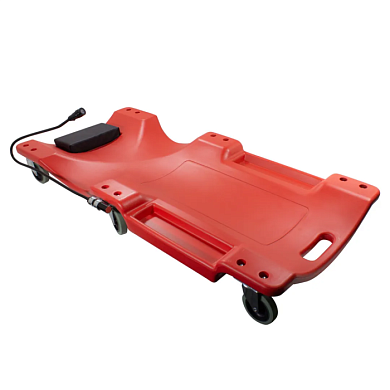 Лежак пластиковый подкатной 1050х490х95 мм, на 6-ти колесах с фонарем на гибком удлинителе 40'' Forsage F-TRH6802-1