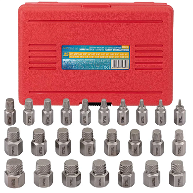 Набор головкок-экстракторов для извлечения поврежденных болтов/гаек 25 пр ILOforce IF-630025B