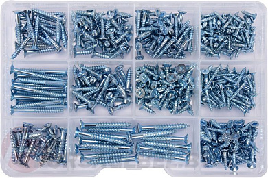 Набор шурупов белых 390 пр. Vorel 24121