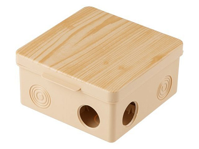 Коробка распаечная ОП 100х100х50мм, сосна, 8 мембр. вх. IP54 Юпитер JP7113-14