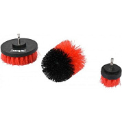 Набор щёток-крацовок, нейлон с хвостовиком HEX 3 пр. Yato YT-47553