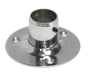 Крепление (розетка) трубы d25 (510D) усиленное высокое, хром AKS 14300