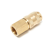Быстроразъем пневматический с клапаном, "мама"-внутр. резьба 1/4", латунь Partner PA-BSE1-2SF