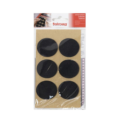 Подкладка самоприлипающая фетровая d40мм (1лист-6шт) черная FOLMAG 110806