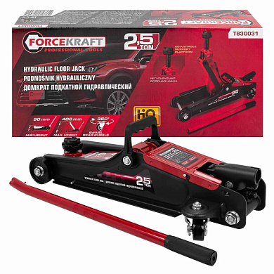 Домкрат подкатной гидравлический 2.5 т, 90-400 мм, ForceKraft FK-T830031