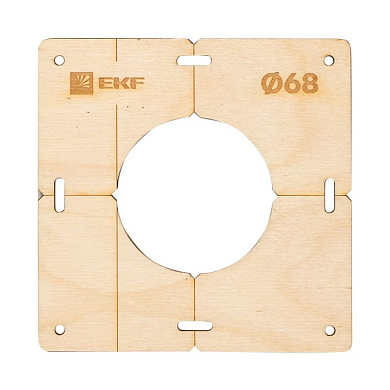 Шаблон для подрозетников c 1 отв, диам, 68 мм EKF Expert sh-d68-1