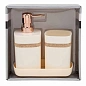 Набор для ванной комнаты 3 пр., дозатор для мыла, подставка для зубных щеток, лоток для аксессуаров La and Te beaute LT-BSP-11WH