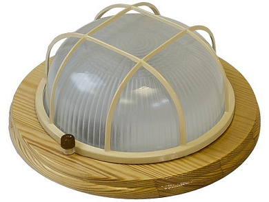 Светильник круг/клен/решетка, 60Вт, IP54, НБО 03-60-012, 1хЕ27, банник, Юпитер JP1301-06