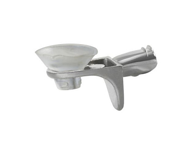 Полкодержатель Г-образный для стеклянной полки 5х8 мм с амортизатором, 2 шт в зип-локе Starfix SMZ1-12850-2