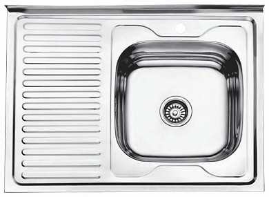 Кухонная мойка из нержавеющей стали, декорированная, правая Ledeme L68060-R