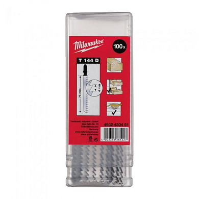 Пилка для лобзика T144D (100 шт) Milwaukee (4932430461)