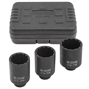 Набор глубоких ударных головок 34, 36, 41 мм, 3 пр, 1/2'', 12-гр Forsage F-4035-9MPB