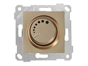 Выключатель поворотный, диммер, скрытый, без рамки, винт. зажим, 600Вт, золото, RITA, 220VAC, 60 - 600VA, 50 Hz, IP20, Mutlusan 22004400280