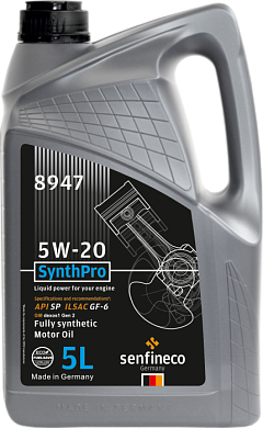 Масло моторное SynthPro 5W-20 API SP ILSAC GF-6, кан.5 л. Senfineco 8947