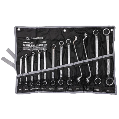 Набор накидных ключей, отогнутых на 75° 6х7-30х32 мм 12 пр SIGMATOOL Sigmatool-5128P