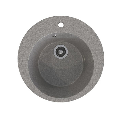 Мойка каменная, круглая одночашевая, GS-20, d495 мм, темно-серый, врезная, Gamma Stone 114433