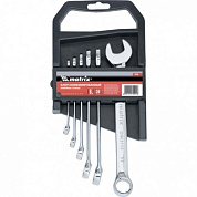 Набор ключей комбинированных, 8-17 мм, 6 шт., CrV, полированный хром Matrix 15416