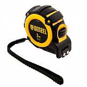 Рулетка, автоматич. фиксац., нейлон. покрытие, магнит. зацеп, двухстор. разметка Denzel