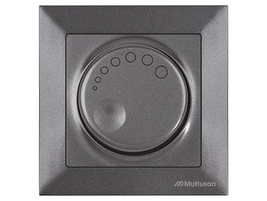 Выключатель поворотный, диммер, скрытый винт. зажим 600Вт, дымчатый DARIA Mutlusan 2120 440 0295