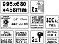 Тележка инструментальная 6 шуфляд 995х680х458 мм Yato YT-0913