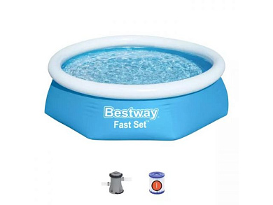 Надувной бассейн Fast Set 244 х 61 см комплект BESTWAY 57450
