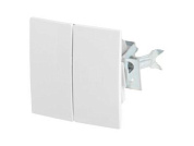 Выключатель 2 клав., cкрытый, 6А, белый, Стандарт, VS 56-232-1-Б, механизм, Юпитер JP7422-04