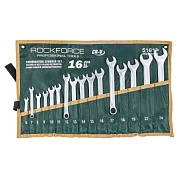 Набор ключей комбинированных 16 пр. 6-19, 22, 24 мм RockForce RF-5161P Premium