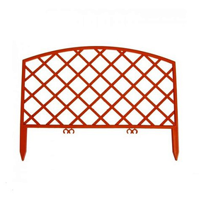 Забор декоративный ROMANIKA №1, длина общ. 2,95 м, выс. 0,33 м, терракот (компл. 7 шт.) Гарденпласт 50310