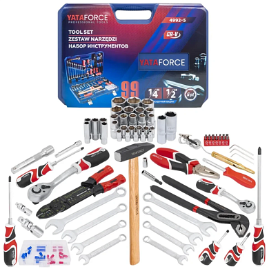 Набор инструментов 99 пр 1/4''&1/2'' 6-гр YATAFORCE YF-4992-5