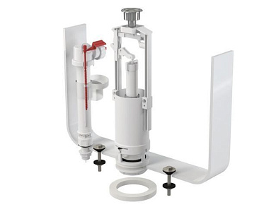 Выпускной комплект со стоп кнопкой, нижний 1/2, Alcaplast SA2000S-BL-01