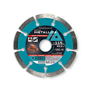 Диск алмазный сегментный Optima 115x22,2 мм, H=7 мм по бетону, кирпичу. Без уп. METALLICA 900062