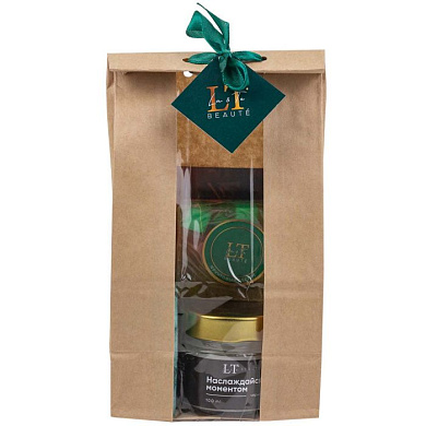 Набор "Атмосфера" свеча ароматизированная Черная Орхидея, мыло ''Лазурный берег'', мыло ''Фруктовый десерт'' La and Te beaute LT-SPA-22