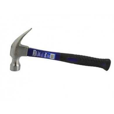 Молоток столярный с гвоздодером, фиберглассовая ручка 700гр Geko G72245