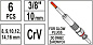 Набор свечных ключей 8-16 мм 3/8'' 6 пр. Yato YT-05339