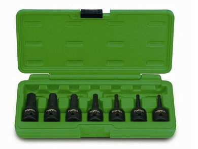 Набор головок-бит HEX 1/2'' ударных 7 пр. Toptul GDAI0702