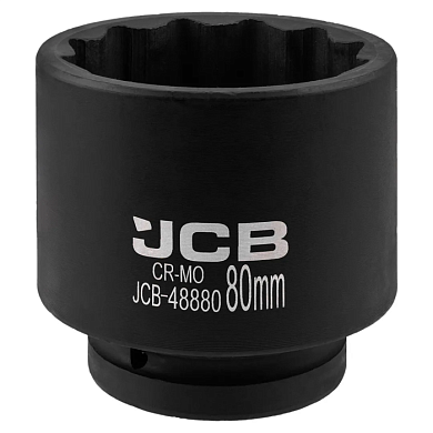 Головка ударная 1'' 80 мм 12-гр JCB JCB-48880