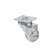 Колесо меб. CRYSTAL/2 d35 h51 с площадкой, прозрачный AKS 113777