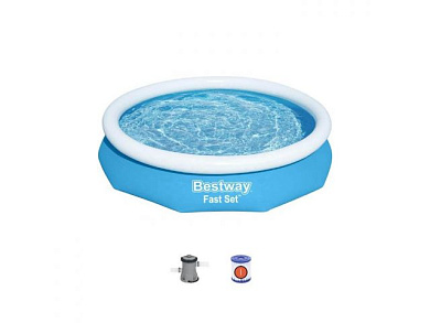 Надувной бассейн Fast Set 305 х 66 см комплект BESTWAY 57458