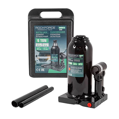 Домкрат бутылочный 6 т с клапаном, 185-360 мм RockForce RF-T90604-S(Euro)