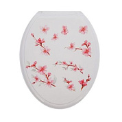 Крышка для унитаза "Декор", белая РУССПЛАСТ РП-813 Сакура