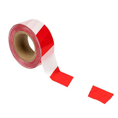 Лента оградительная ЛО "Красно-белая" 50х100 EKF Basic lo-50x100-bas