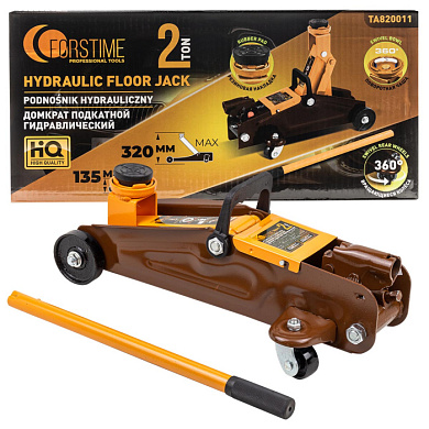 Домкрат подкатной гидравлический 2 т, 135 -320 мм FORSTIME FT-TA820011