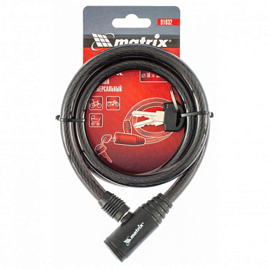 Замок тросовый универсальный, 10 х 960 мм Matrix 91832