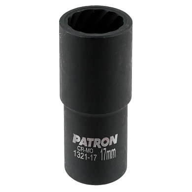 Головка-экстрактор ударная двухсторонняя экстрактор/6-гр 17 мм 1/2'' 6/12-гр PATRON P-1321-17