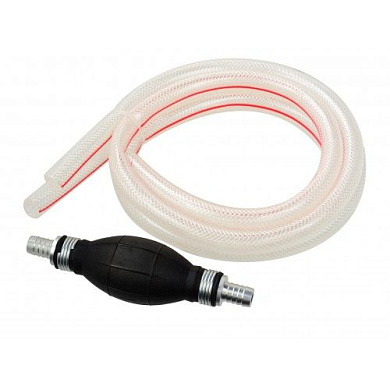 Груша резиновая, ручной насос для перекачки топлива 8 мм со шлангом 2х1 м H-D HD-00991