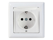 Розетка 1-ая, скрытая с/з с крышкой, белая DARIA Mutlusan 2120 610 0201