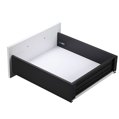 Система ящиков AKS L-400 графит средний SOFT CLOSE H=128 ДСП 16мм SLIMBOX 47843