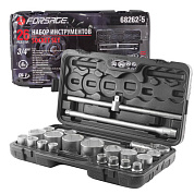 Набор головок 26 пр, 3/4''&1'', 6-гр., 12-гр. 17-65 мм Forsage F-68262-5